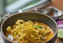 Thai Noodle Bar Menu  is a delicious and popular dish in Thailand, known for its rich flavors and variety khao soi thai noodle