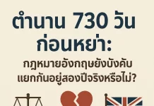 The Two-Year Rule: Why British No-Fault Divorce Takes So Long กฎหมายอังกฤษยังบังคับแยกกันอยู่สองปีจริงหรือไม่? Divorce